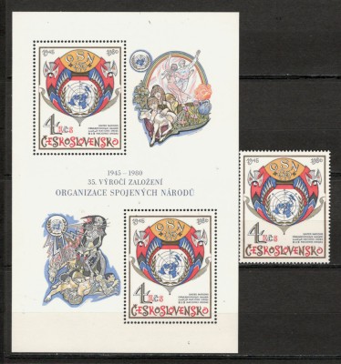 Cehoslovacia.1980 35 ani ONU XC.541 foto