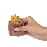 Jucărie Anti-Stress Pop Up, Model Buturugă cu Veveriță, Maro, Silicon, Diametru 5.5 cm x &Icirc;nălțime 6 cm, Oem