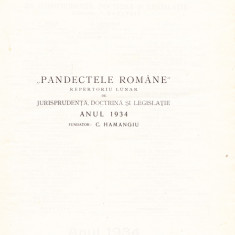 AS - PANDECTELE ROMANE 1934, JURISPRUDENTA, DOCTRINA, LEGISLATIE