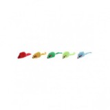 Jucarie soricel cu pene, 5 cm, 5 buc/set
