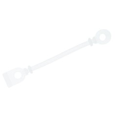 Set elastice Albe intarite pentru bigudiuri/permanent 75 mm silicon, 50 buc