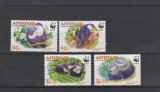 Aitutaki 2002- Fauna,WWF,Pasari,Papagali,serie 4 valori,MNH,Mi.772-775