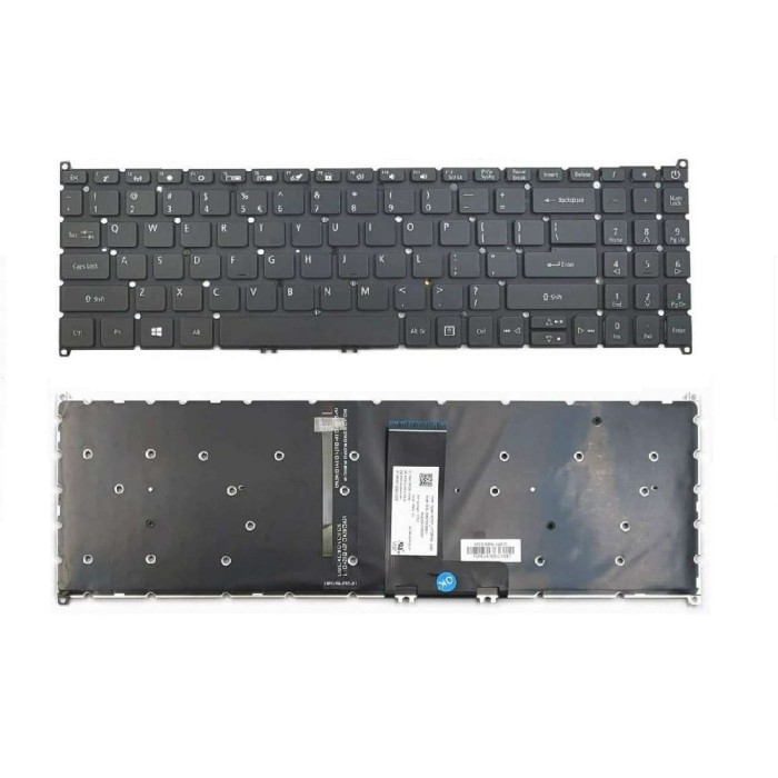 new net - Tastiera Compatibile con Notebook Acer Predator Triton 300 PT315-51 PT315-52 [Senza Frame - Colore Tasti Rosso - Retroilluminata - Italiana