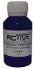 Cerneala refill Universala ACTIVE, 100 ml, CYAN / Albastru, compatibila cu cartuse inkjet HP, Lexmark, Canon
