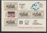 Expo ,Praga 1988 ,postalion ,cai ,FIP,Cehoslovacia., Posta, Nestampilat