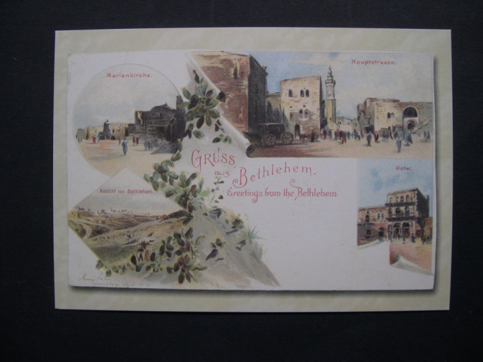 Gruss aus Bethlehem. Greetings from the Bethlehem. Iudaica (reproducere)