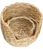 Set 3 Căsuțe Rozătoare: Iepuri, Hamsteri, Chinchilla - Ascunzătoare Stuf Natural, Joacă &amp; Roade
