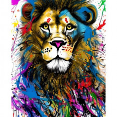 Sticker decorativ, Leu, Multicolor, 85 cm, 6557ST