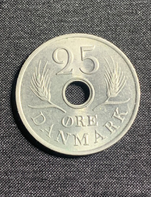 Moneda 25 ore 1968 Danemarca foto