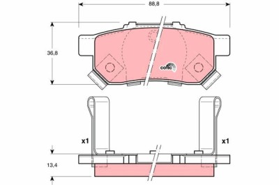 TRW GDB3174 COTEC set placute frana,frana disc foto