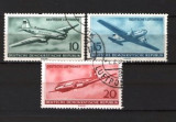 GERMANIA (DDR) 1956 &ndash; AVIATIE. SERIE DEPARAIATA STAMPILATA, F141, Stampilat