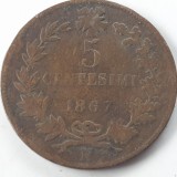 Italia 5 centesimi 1867