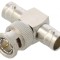 Adaptor T BNC Soclu x2 BNC Mufă 75&Omega; 4GHz PTFE