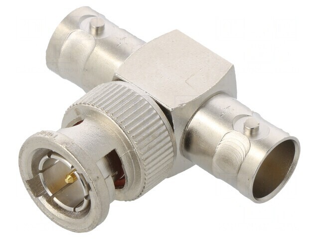 Adaptor T BNC Soclu x2 BNC Mufă 75&Omega; 4GHz PTFE