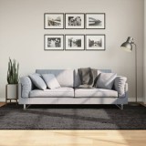 vidaXL Covor ISTAN, cu fire &icirc;nalte, aspect lucios, antracit, 160x230cm