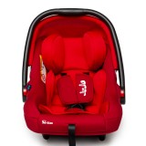Cos Auto Juju Baby Boo i-Size Rosu-Bordo, 40-85cm, R129, Protectie Impact, Fixare Centura, Husa Lavabila, Reductor Nou Nascut