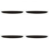 Set farfurii 4 piese, farfurii pizza, opal Negre, diametru 32 cm