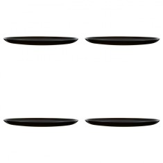Set farfurii 4 piese, farfurii pizza, opal Negre, diametru 32 cm