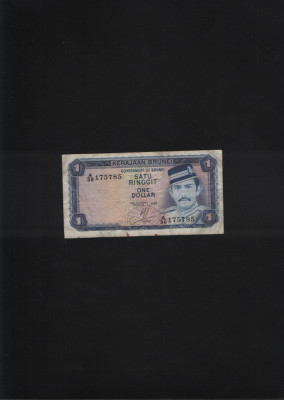 Brunei 1 dollar 1989 seria175785 foto