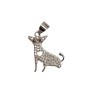 Pandantiv, jolie silver, argint 925, model catel cu inima, 1.5 g, 1.8 x 1.7 cm