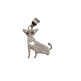 Pandantiv, jolie silver, argint 925, model catel cu inima, 1.5 g, 1.8 x 1.7 cm