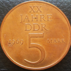 Moneda aniversara 5 MARCI / MARK - RD GERMANA (DDR), anul 1969 *cod 2667 A