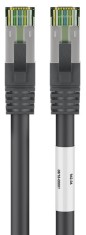 Cablu patchcord Cat8.1 SFTP 0.25m PiMF 2000MHz RJ45 cupru negru Goobay