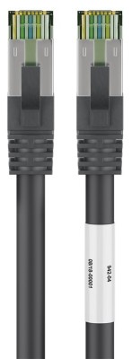 Cablu patchcord Cat8.1 SFTP 3m PiMF 2000MHz RJ45 cupru negru Goobay foto