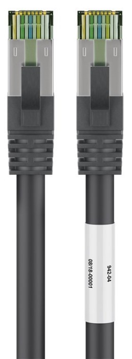 Cablu patchcord Cat8.1 SFTP 5m PiMF 2000MHz RJ45 cupru negru Goobay