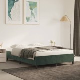vidaXL Cadru de pat, verde &icirc;nchis, 140x200 cm, catifea