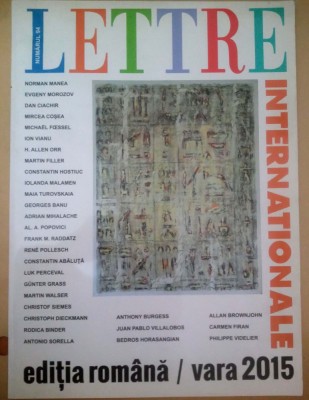 LETTRE INTERNATIONALE &amp;ndash; EDIȚIA ROM&amp;Acirc;NĂ / VARA 2015 foto