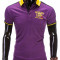 Tricou pentru barbati polo, violet, logo piept, slim fit, casual - S508