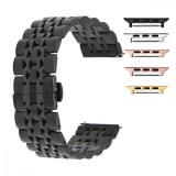 Curea otel inoxidabil, compatibila Apple Watch 9|8|7|6|5|4|3|2|1 Series, 41mm|40mm|38mm, Negru