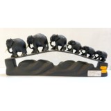 Statueta abanos Africa - Pod cu elefanti