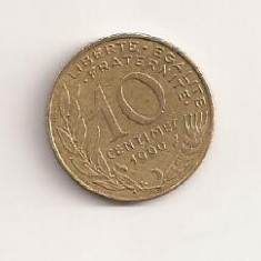 Moneda Franta - 10 Centimes 1990 v3