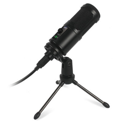 Microfon Gaming Platinet Varr, SPL 115 dB, 20 kHz, -36 dB, USB, nivel sunet 104 dB, cardioid, Windows, Xbox, iOS, accesorii incluse, Black foto