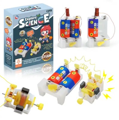 Motor electric bidirectional STEAM, Kit DIY-do It Yourself foto