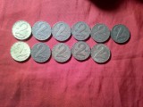 Set 11 Monede Ungaria 2 forint 1970 ,74 ,75 ,76 ,78 ,79 ,81 ,82 ,83 ,85 ,89 cal., Europa