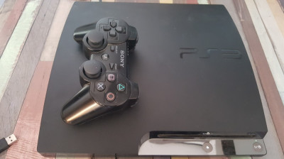 PS 3 playstation 3 Sony PS3 slim complet HDD 320 Gb + 60 jocuri FIFA 19 GTA 5 MK foto
