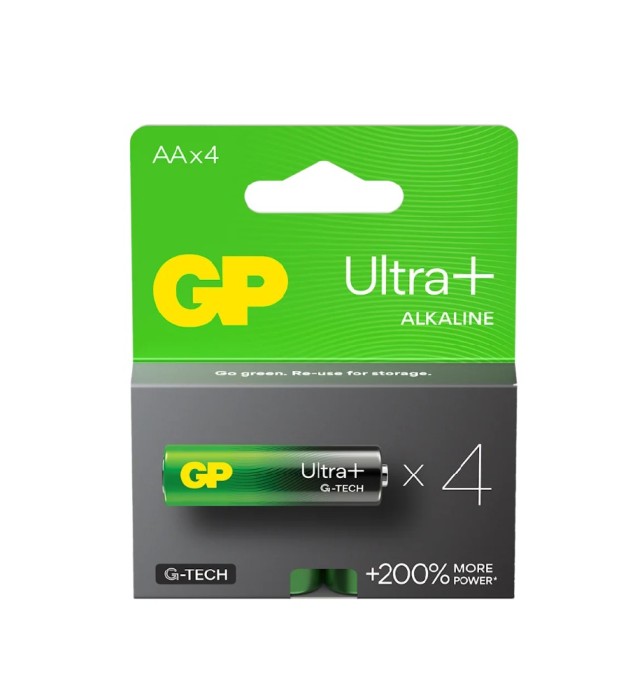 Set de 4 baterii alcaline GP Ultra Plus G-TECH LR6/AA