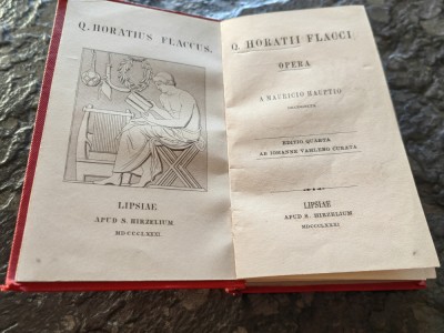 Horatiu, Opera completa, 1881, lb. latina, 350 pagini, cartonata, editia Lipsiae foto