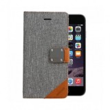 Husa Flip Astrum FC MATTE BOOK Apple iPhone 6/6s Plus Gri, iPhone 6 Plus, Cu clapeta, Vinyl