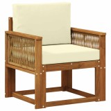 vidaXL Canapea Medie pentru Exterior Lemn Solid de Acacia natural 3438834
