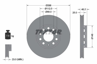 TEXTAR 92057605 PRO+ Disc frana foto