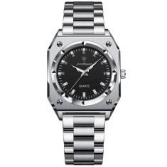 Ceas de dama Poedagar CS1903, otel inoxidabil, argintiu, cadran negru