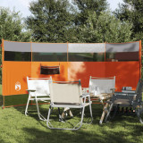 VidaXL Paravan de camping, gri/portocaliu, 366x152x152 cm, impermeabil