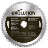 Panza circular pentru taiere fina a lemnului, pentru fierastraie circulare Evolution 255mm, &Oslash;255 x 25.4 mm, 60 de dinti TCT