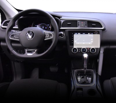 Folie Protectie Navigatie Renault Kadjar 2018+, Duragon, protectie Display Navigatie, silicon Transparent, Anti-zgarieturi, kit instalare foto