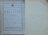 Aristotel , Politica , 1924 , exemplar semnat in 2 locuri de Zaharia Stancu