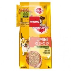 Pachet Pedigree Adult, hrana uscata pentru caini, Pui, 2 kg + Pedigree adult, hrana umeda pentru caini, Pui &amp; Porc